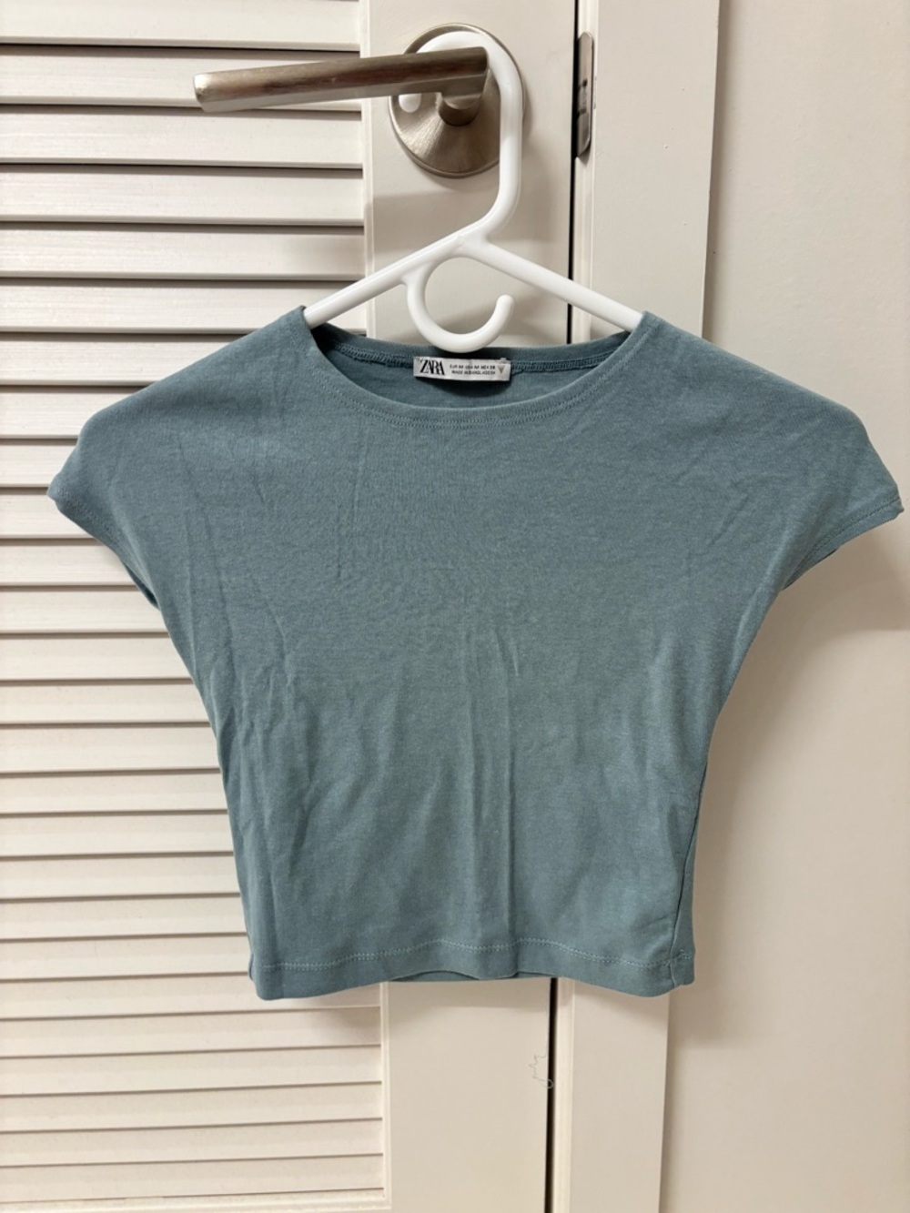 ZARA COTTON AND MODAL CROP TOP
